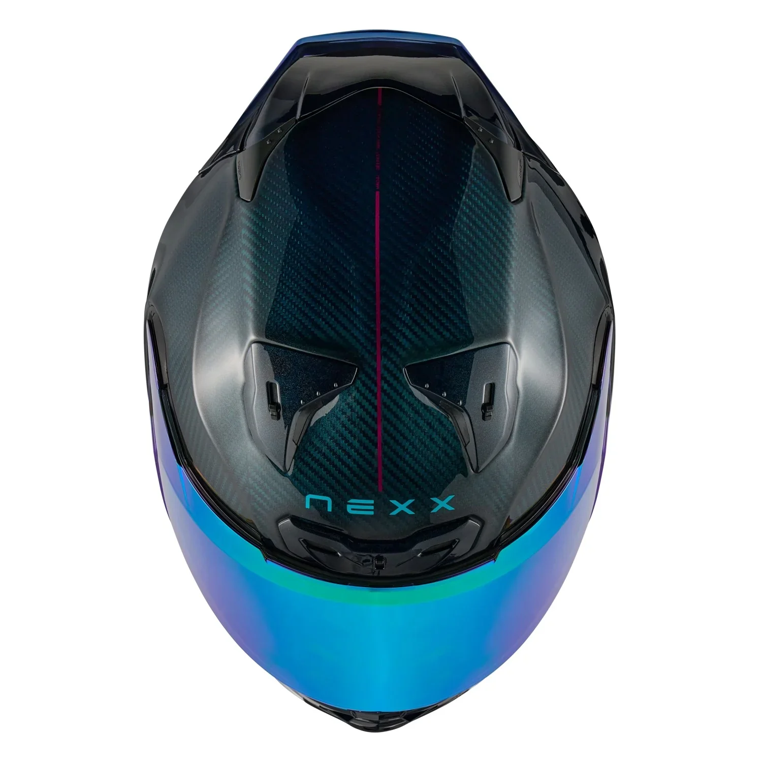 NEXX X.R3R Hadal Carbon Blue Teal Helmet - Image 4