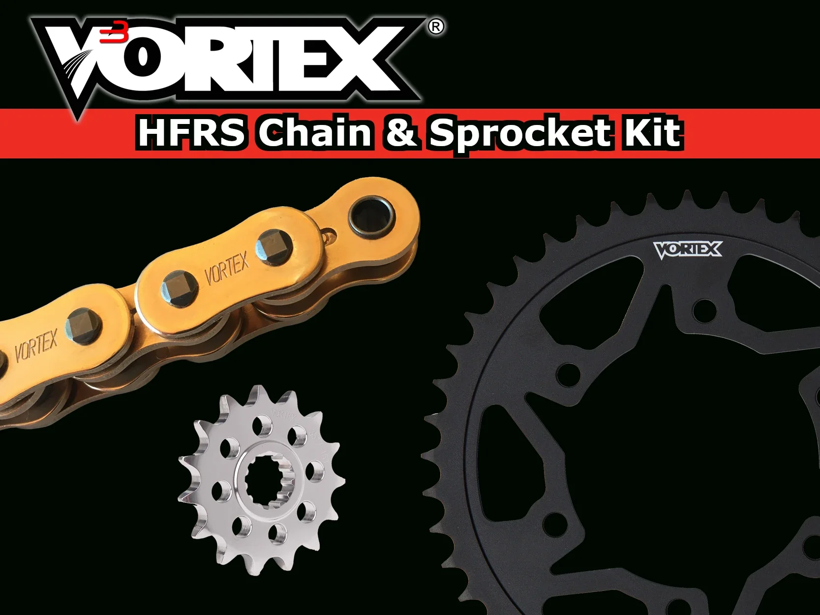 Vortex HFRS Chain and Sprocket Kit Yamaha R1 2009-2014 - Image 2