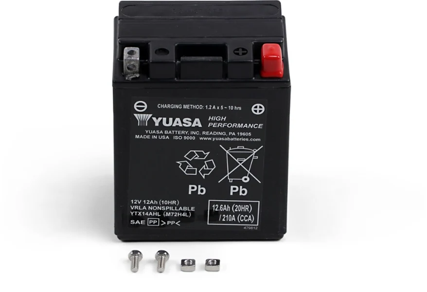 Yuasa YTX14AHL Factory Activated AGM High Performance Battery
